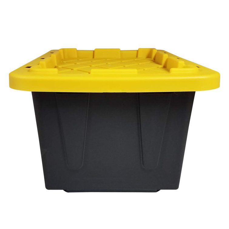 Homz Durabilt Heavy Duty 27 Gallon Plastic Organizer Storage Bin Tote (2  Pack) & Reviews
