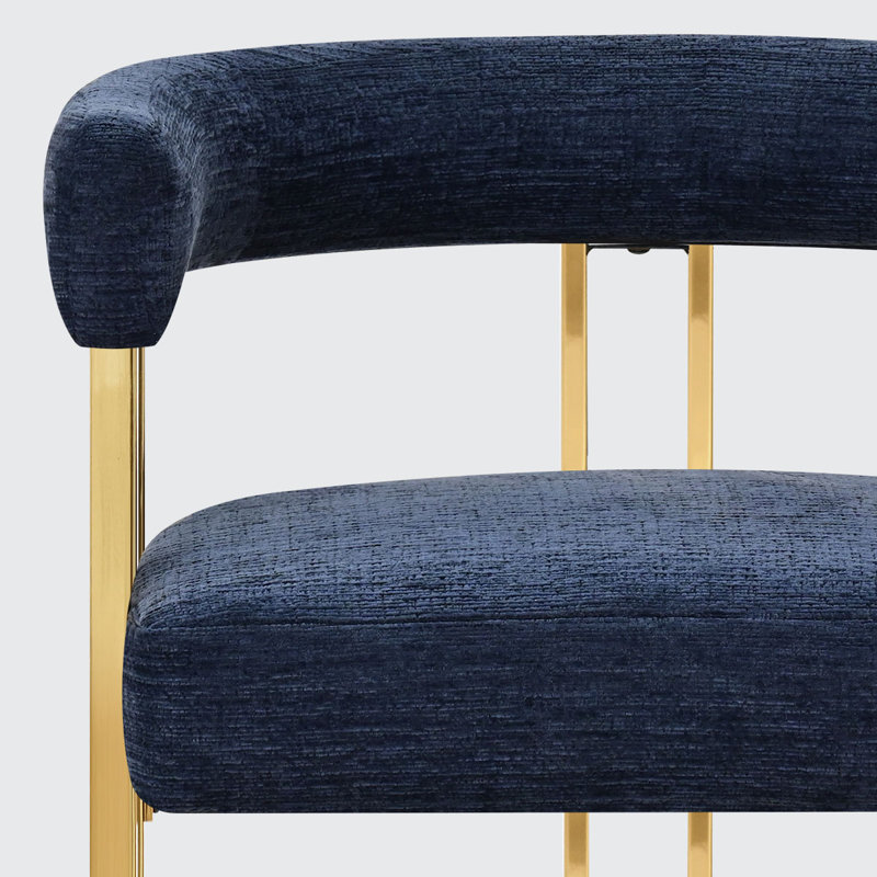 Tabouret de comptoir 25 "en chenille 25" (ensemble de 6), Bleu