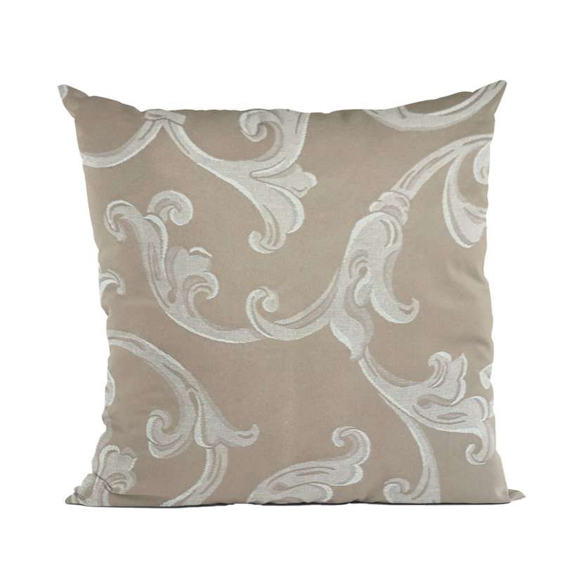 Coussin de vigne doré Arabella, 20 po x 20 po, Coussin décoratif