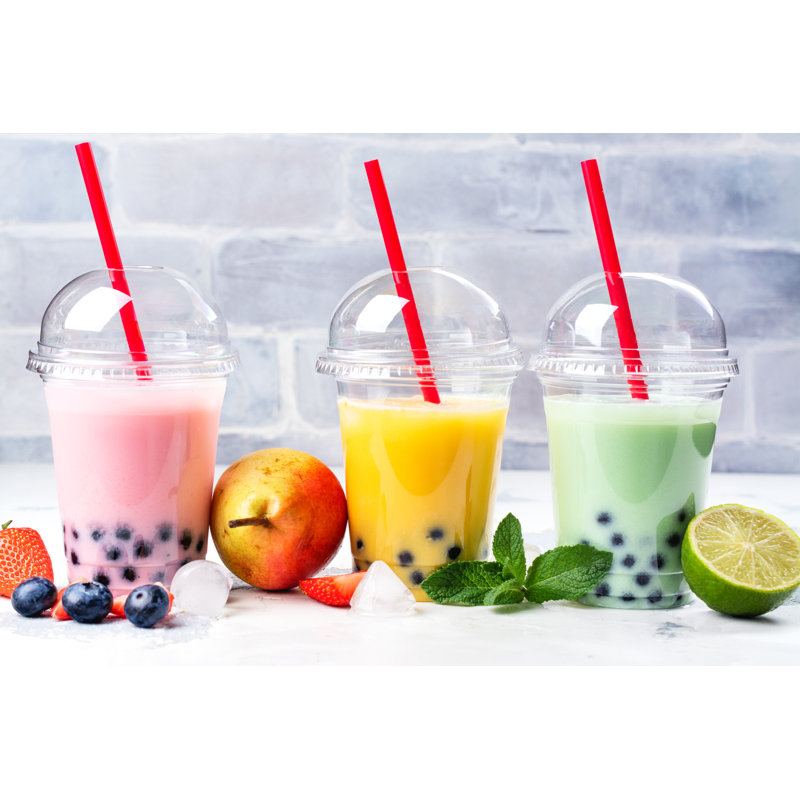 Milky Bubble Tea - Wrapped Canvas Print, 61cm H x 91cm W x 3.8 cm D
