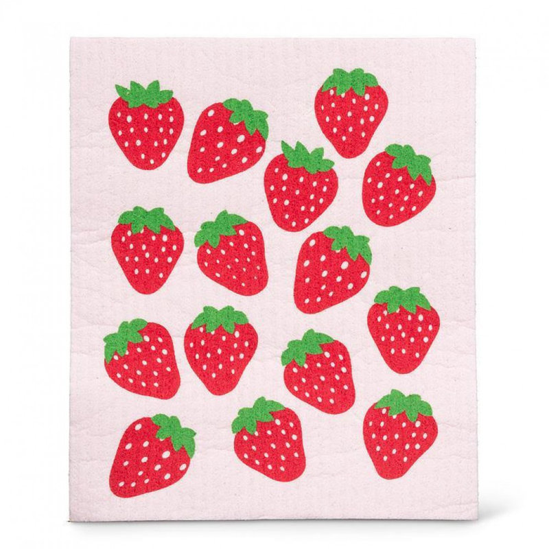 Ensemble de serviettes et fraises