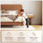 Structure de lit, lit plateforme rembourré moelleux avec tête de lit réglable en hauteur, structure robuste et lattes, conception silencieuse, compatible avec les matelas sans ressorts, facile à assembler-129862711-129862712