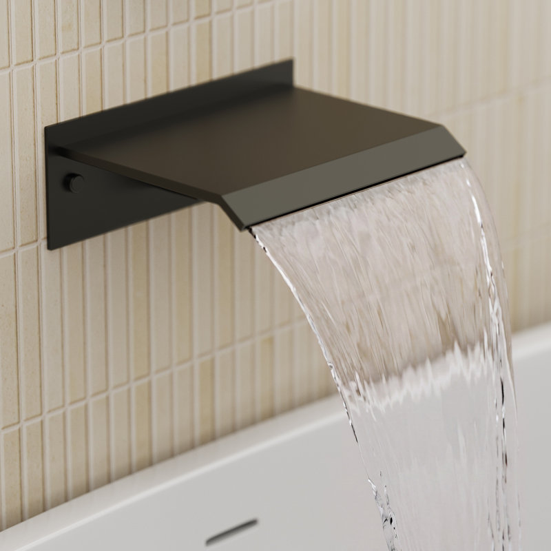 Robinet de baignoire romaine à une poignée, Noir mat
