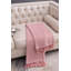 Jeté 50x60 "en coton rose avec pampilles, paquet de 2-119771691