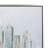 Canvas Buildings City Gray Framed Wall Art with Silver Frame