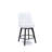 MINCETA Counter Height Bar Stools, 26" Swivel Bar Stools with Solid Wood Legs, Farmhouse Upholstered Barstools with Nailhead Trim Design for Kitchen Island, Home Bar, Performance Fabric, Gray-813899803-813899802
