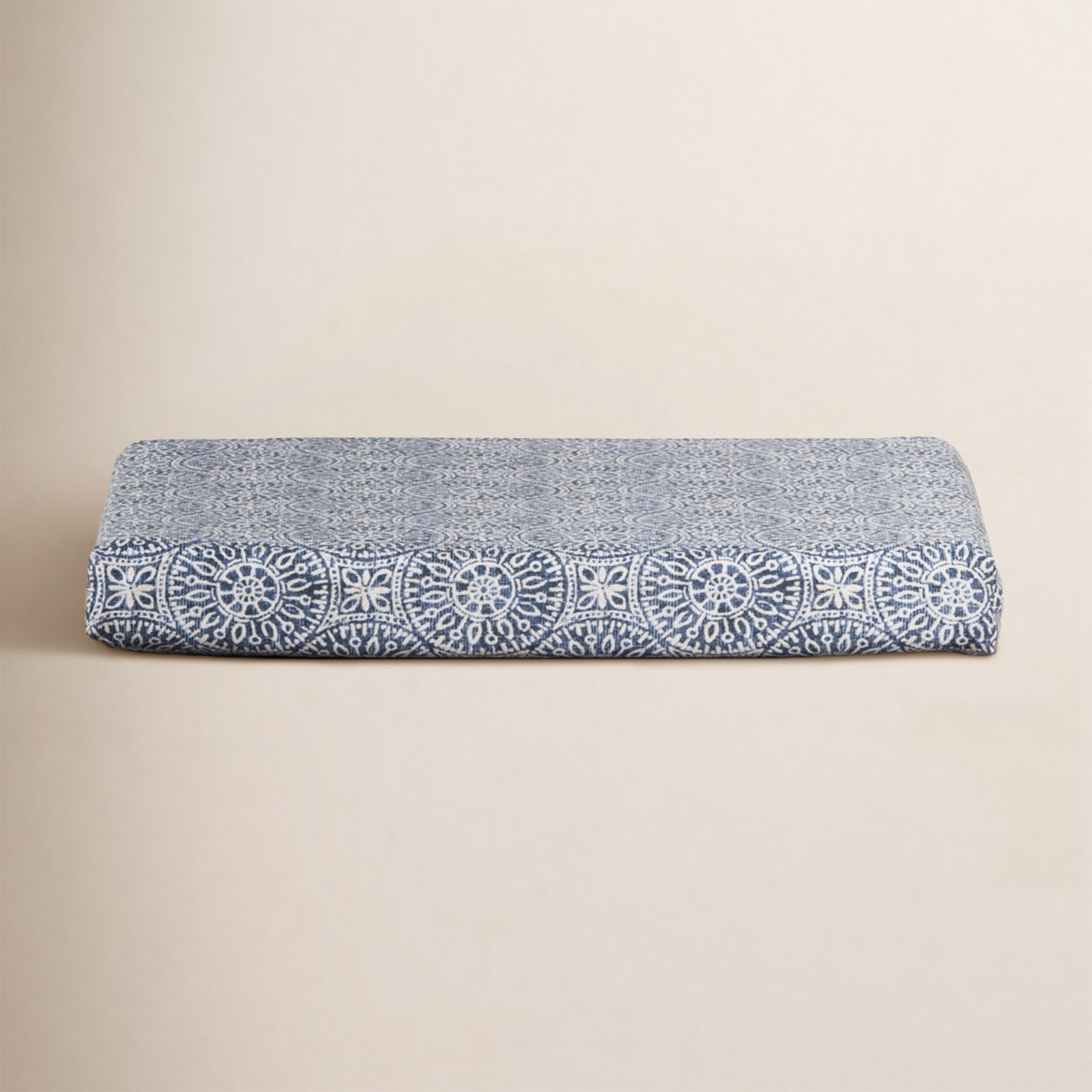 Charter 17" Chair Pad, Blue/White