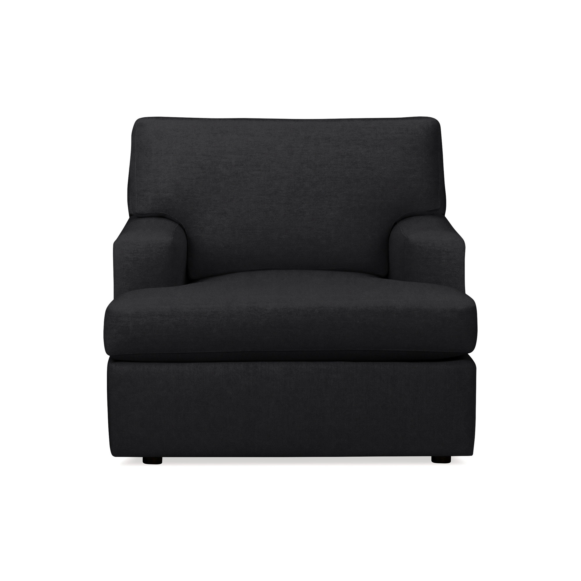 Cleo Upholstered Custom Accent Chair, Bella Gunmetal Performance Velvet