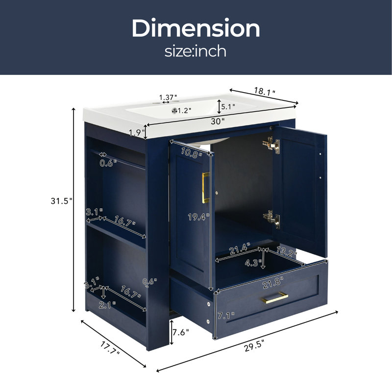 Meuble-lavabo simple 29,92 avec comptoir