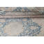 Tapis corail / bleu en laine noué à la main de conception unique 9 pi 11 po x 12 pi 10 po années 1960 Froney