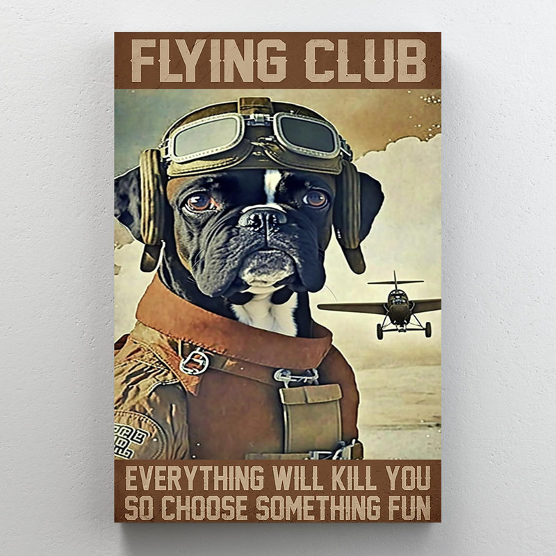 Flying Club sur toile, impression, H 36 po x l 24 po x P 1,25 po