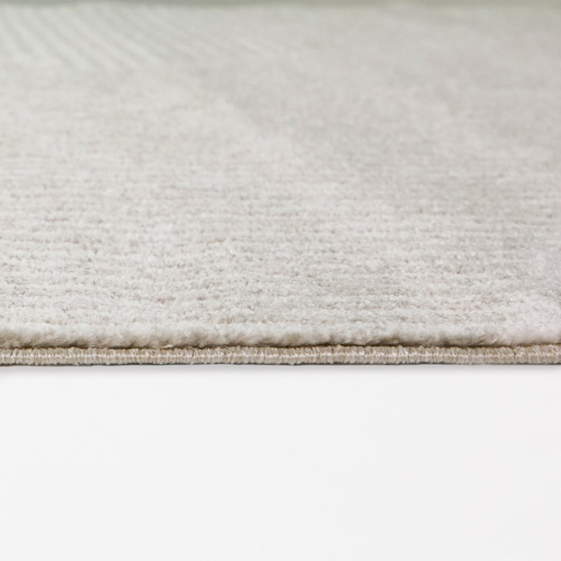 Tapis beige à motif géométrique Diogène, Beige, 5 pi 3 po x 7 pi