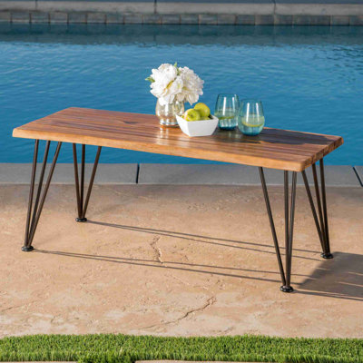 Zion Industrial Wood And Metal Coffee Table Living Room Table