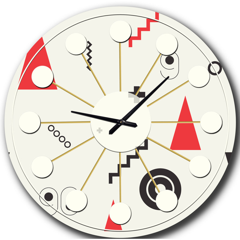 Triangulaire rétro Design III - horloge murale Mid-Century moderne, Moyenne