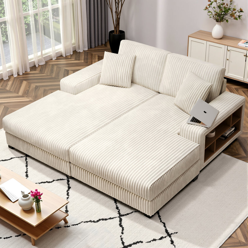 Canapé-lit 79,5 po, Beige