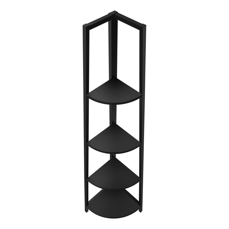 Modern 4 Tier Wood Etagere, Black