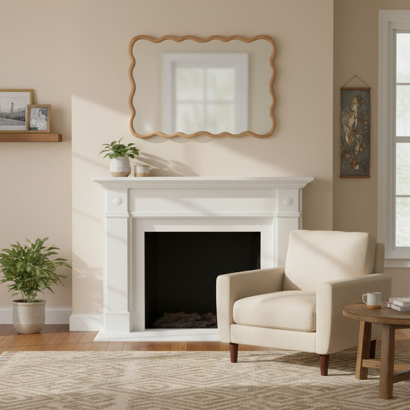 Miroir d'appoint 30 po x 40 po, Bois naturel