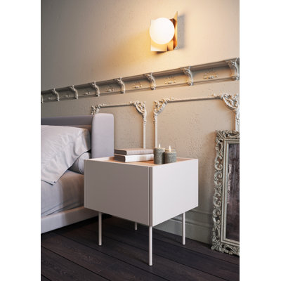 Cartegena 45cm W Laminate Bedside Table