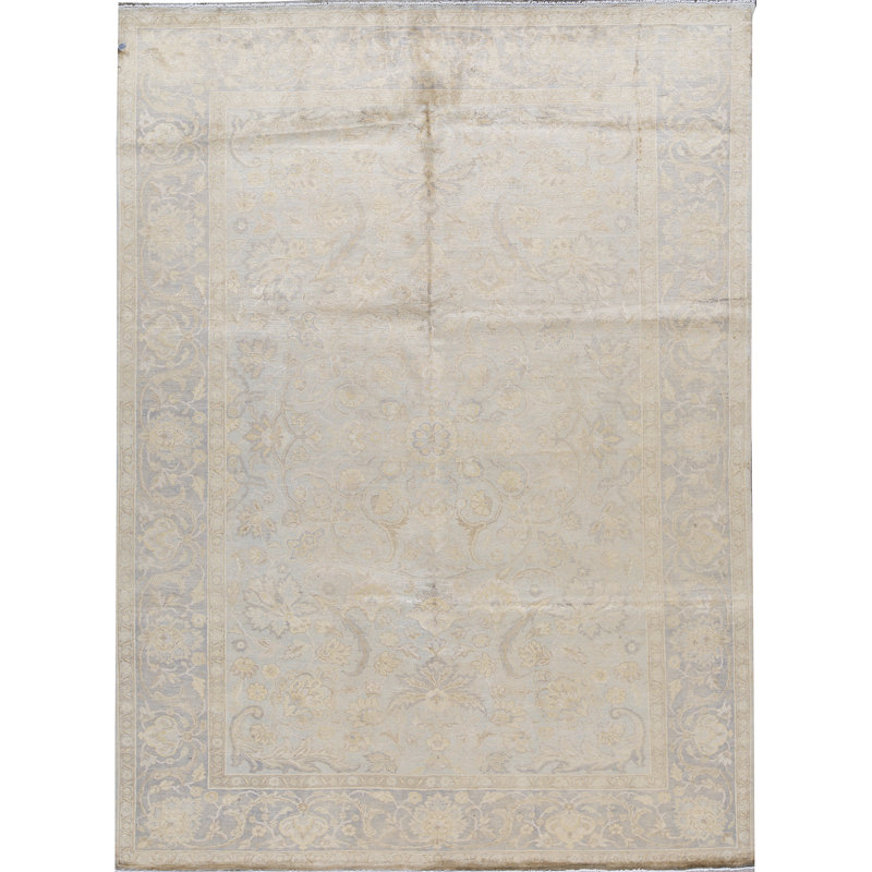 Hand-Knotted High-Quality Blue and Black Area Rug