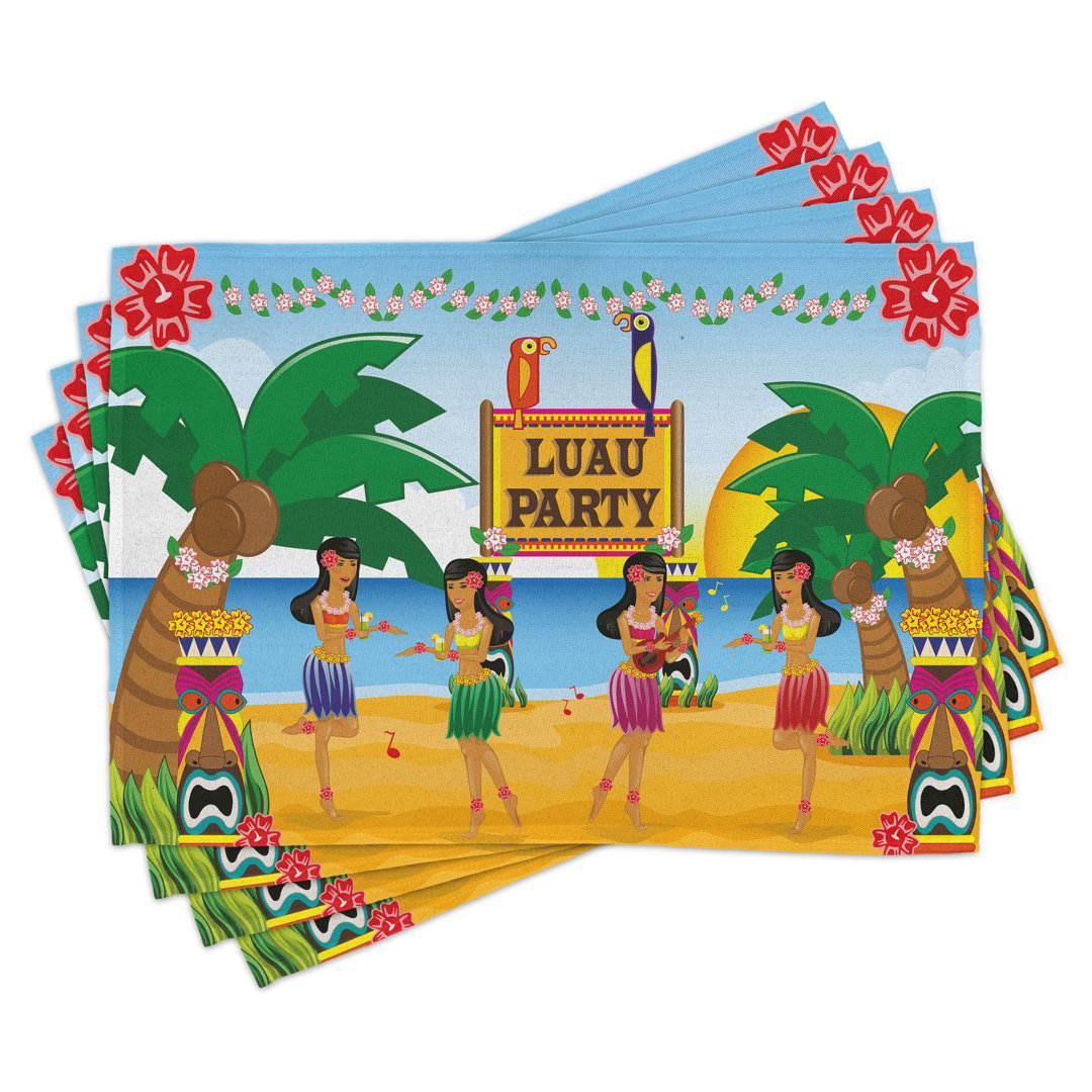 Platzmatten, Luau Party-Tanz, Tiki Bar, Mehrfarbig