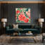 Aquarelle, art floral sur toile beige-147031845
