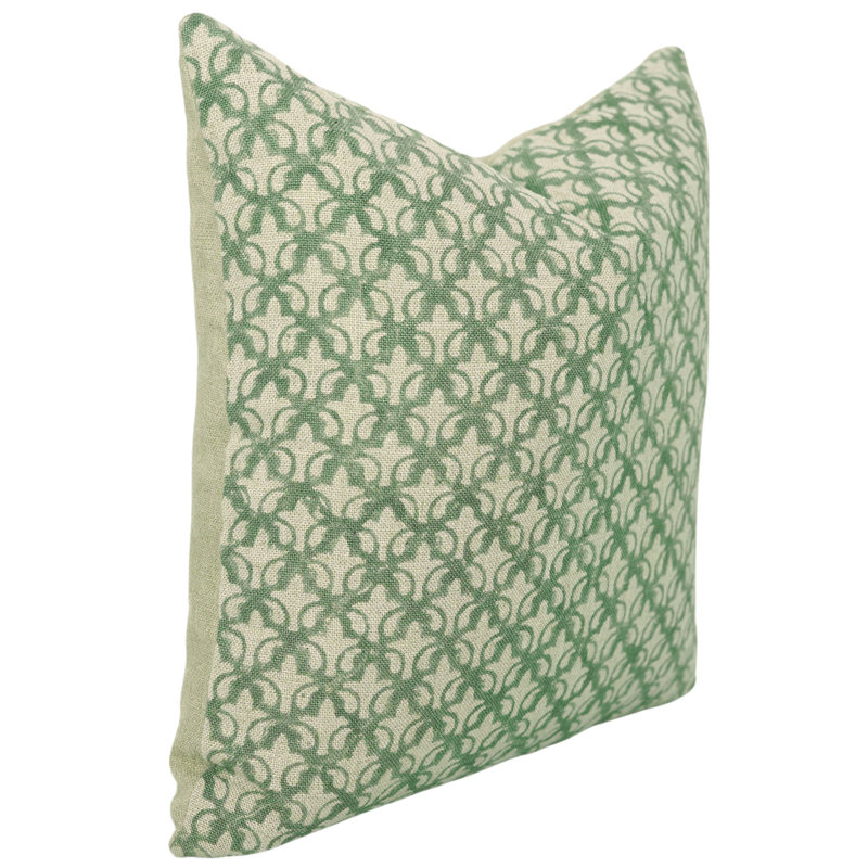  Housse de coussin en lin fabriquée à la main Fabividine Rajputana Jaal, Forme rectangulaire, H 12 po x l 20 po