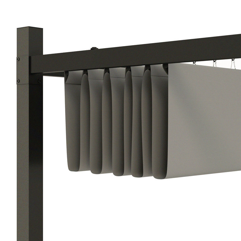 Chamroeun 2.98m x 2.98m Metal Pergola, Grey