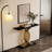 Space-Saving Luxury Console Table with Artistic Metal Frame