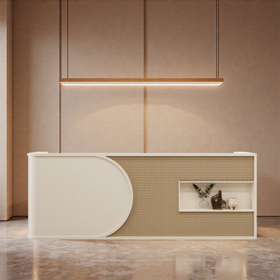 Bureau de bienvenue chic contemporain - Polyvalent et polyvalent pour les magasins de détail Barber Shop Cafe and Company