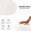 2 en blanc avec revêtement en chenille et mousse haute stable pour un confort familial