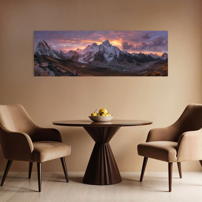 «Dramatic Mountain Panorama», art dramatique coloré, paysage paisible de montagne