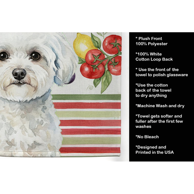 Serviette de cuisine Bichon Frise, Bichon frisé