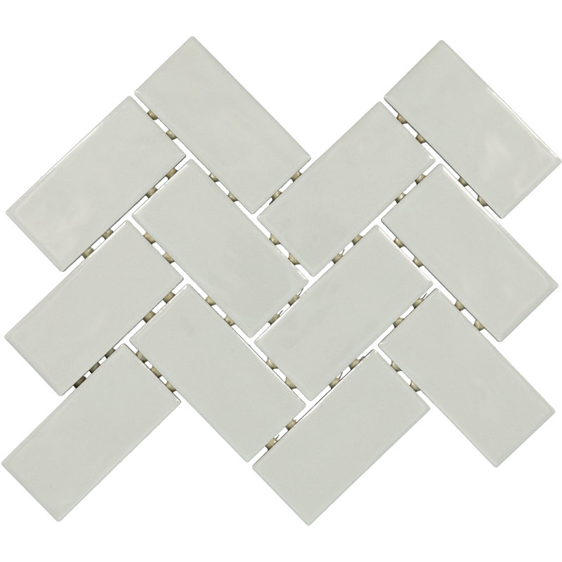 Itona Tile 2 x 4 Ceramic Herringbone Mosaic Tile (12 PC Per Carton) (8.04 SQFT Per Carton), Ideal Gray