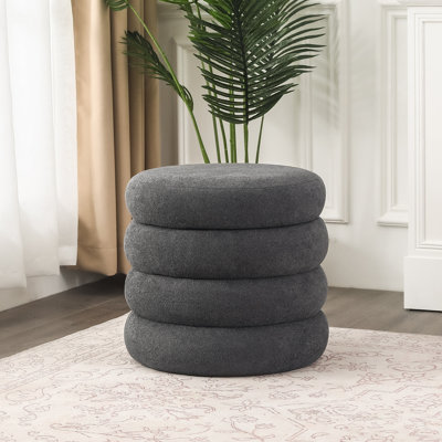 18-Inch Height Round Storage Ottoman