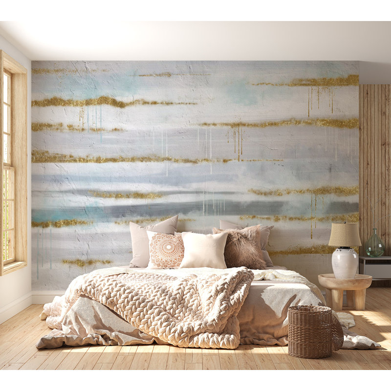 Modern Abstract Art Sparkle Wall Mural, 68" L x 98" W, Unpasted