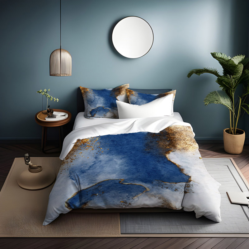 Abstract Duvet Cover, King Duvet Cover + 2 King Shams