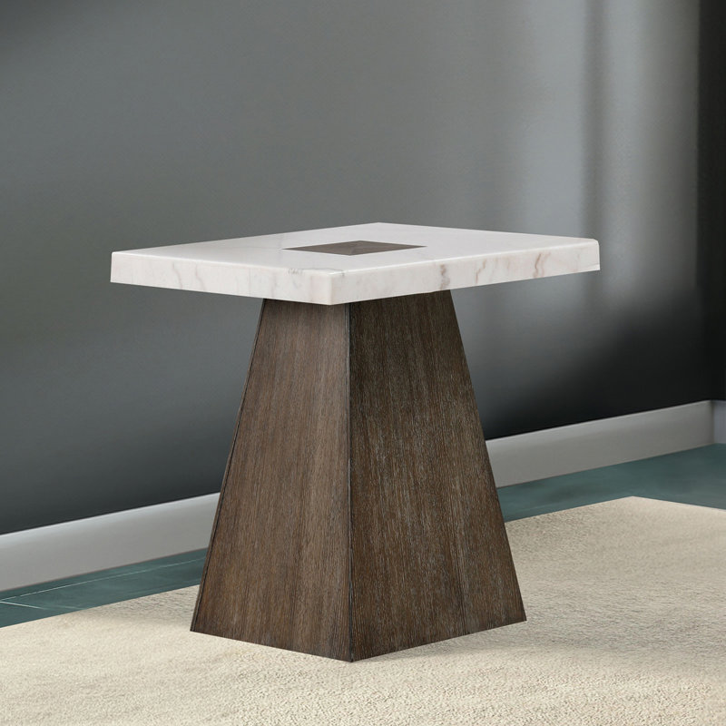 Contemporary Style Square End Table