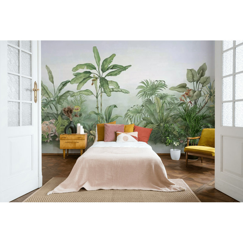 Murmures du jardin tropical, L 72 po x l 108 po
