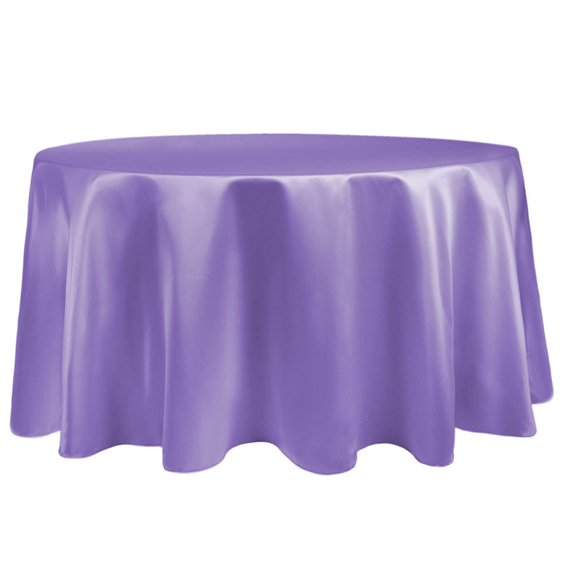 Ultimate Textile -10 Pack- Bridal Satin 108-Inch Round Tablecloth, Violet Purple