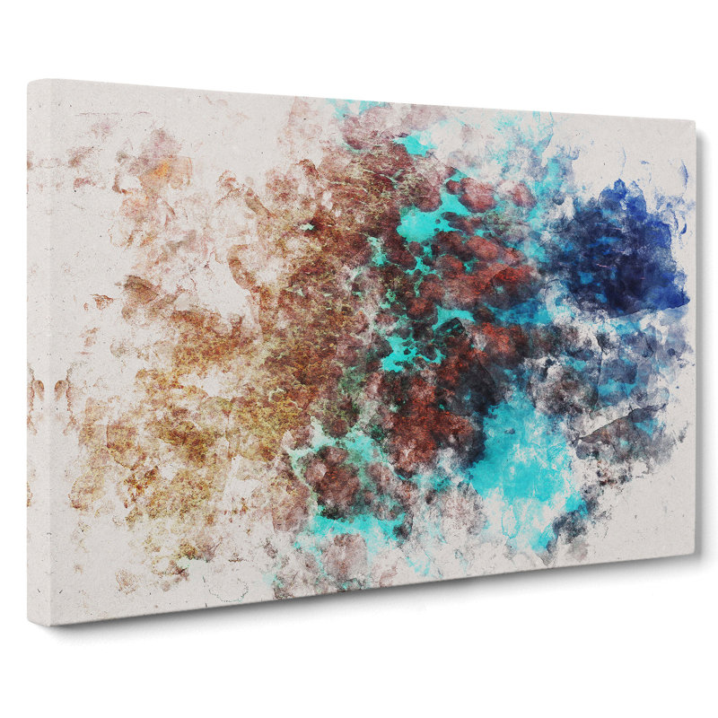 The Great Barrier Reef Coral Watercolour - Wrapped Canvas Graphic Art, 40cm H x 60cm W x 3cm D