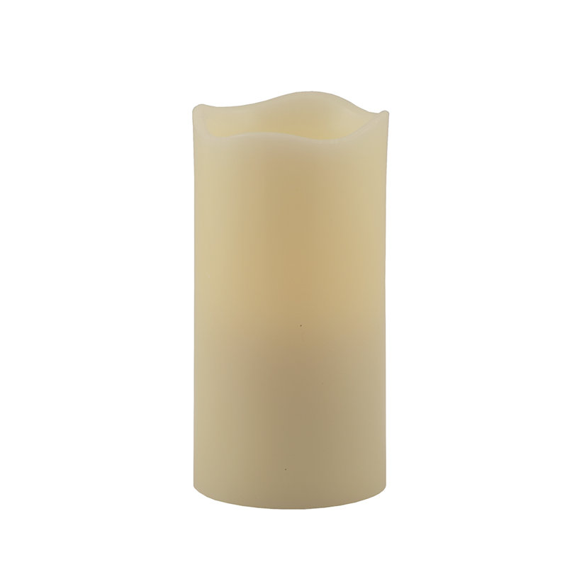 Ivory Flameless Pillar Candle, 6"