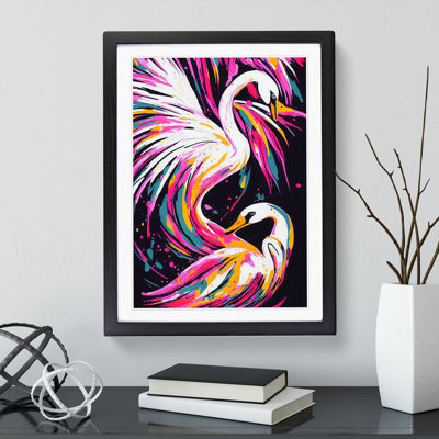 Two Swans In Colour - Print