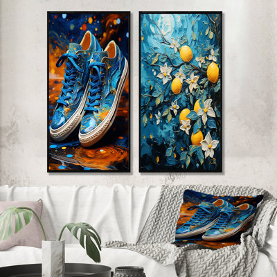 Starfruit Starry Night - fruits, ensemble de 2 impressions sur toile