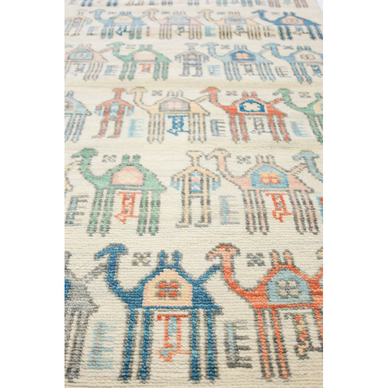One-of-a-Kind Runner 3' X 7' New Age Runner Area Rug Ivory