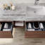 Meuble-lavabo flottant 48 po avec comptoir en marbre et lavabo intégré, meuble-lavabo mural en bois de noyer avec tiroirs et tablette ouverte-1591027936-1591027938