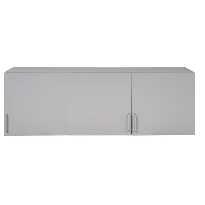 Armoire de rangement murale en bois, 24 po H x 72 po L x 12 po P, avec 3 portes et 3 tablettes, 72"
