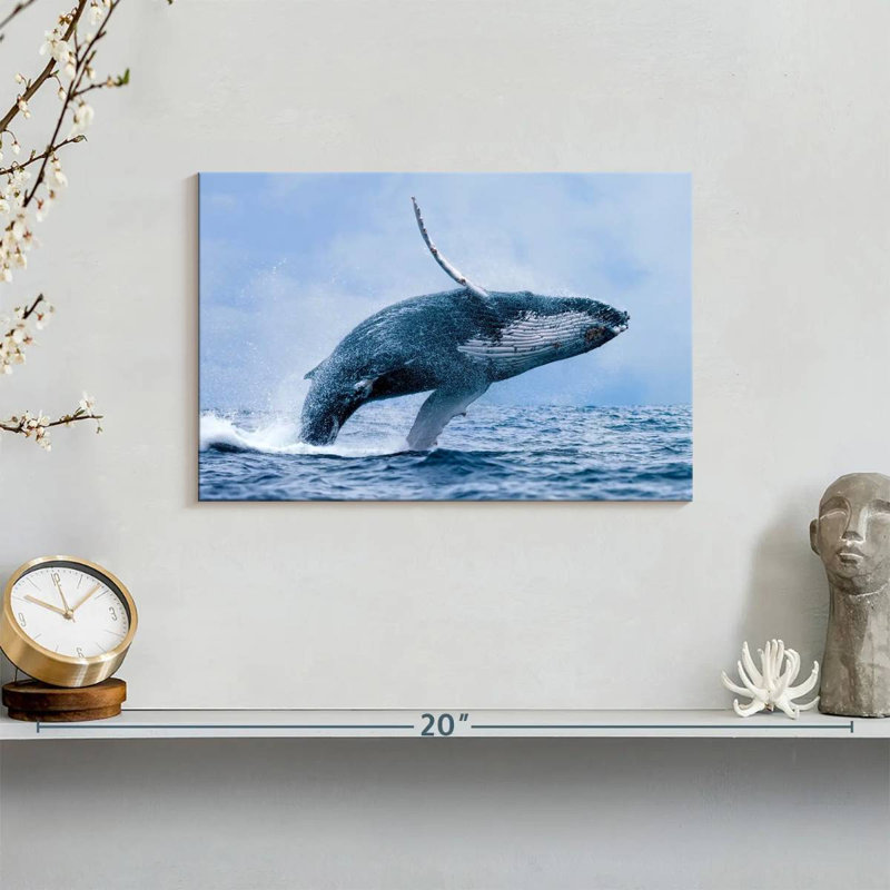 Brampt Leaping Humpback Whale, 8" H x 12" W