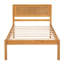 Base de lit plateforme avec tête de lit, support à lattes de bois, aucun sommier requis-869124739-869124742