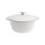 Zline 5-piece Enameled Cast Iron Cookware Set In White Matte
