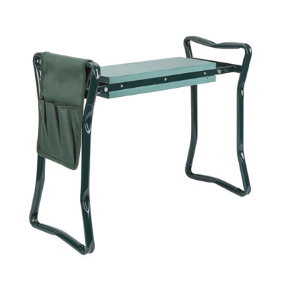Portable Garden Kneeler Seat EVA Foam Padded Foldable Gardening Bench Stool With Tools Bag